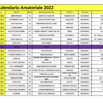 Calendario Amatoriale 2022